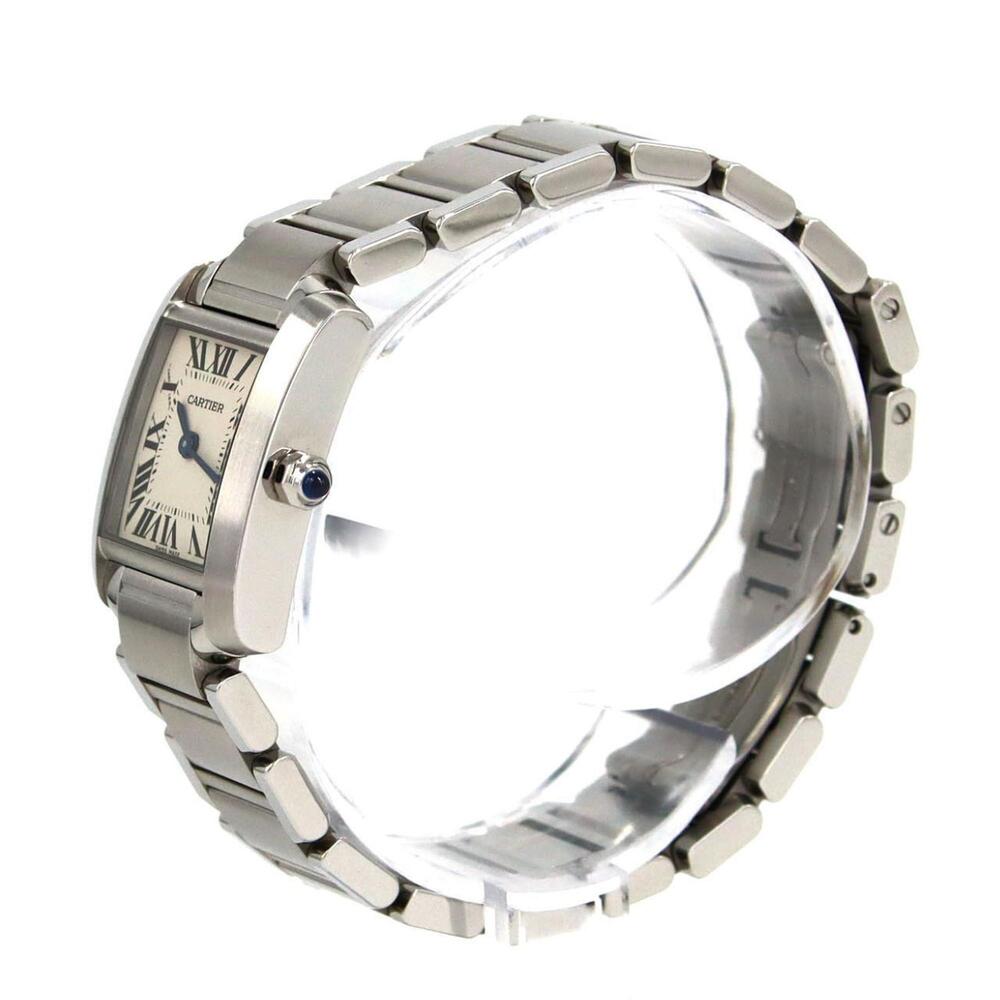 Cartier Tank Française SM W51008Q3 Stainless Steel Quartz Watch - Picture 2 of 9